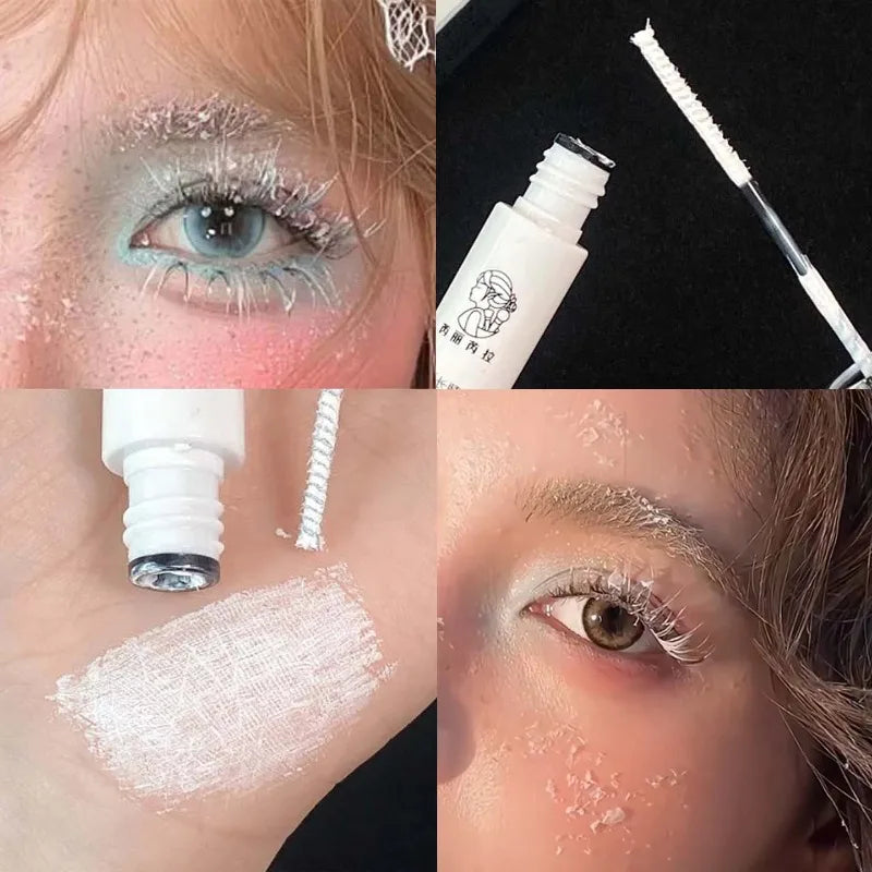 White Curling Mascara Waterproof Long-wearing Fast Drying Eyelashes