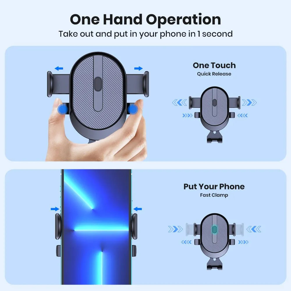 Gravity Phone Holder Car Mobile Mount Stand Air Vent Hook Clip Zpaxo