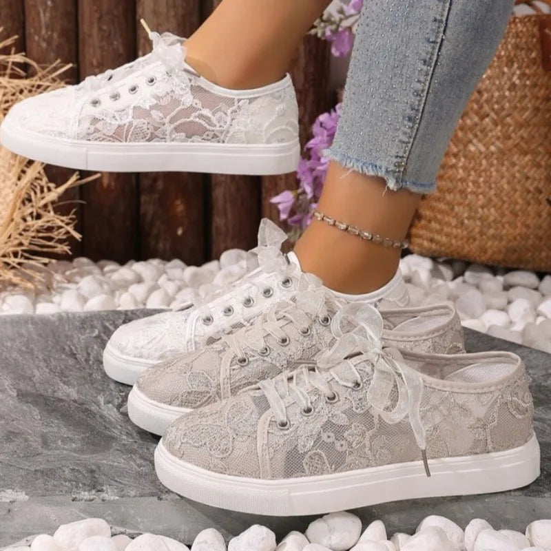 Women's Embroidery Breathable Comfortable Sneakers Women Fashionable Zpaxo