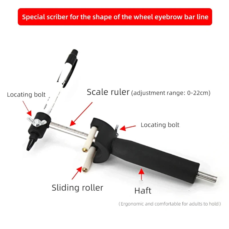 Car Wheel Arch Parallel Scriber – Auto Sheet Metal Marking Tool