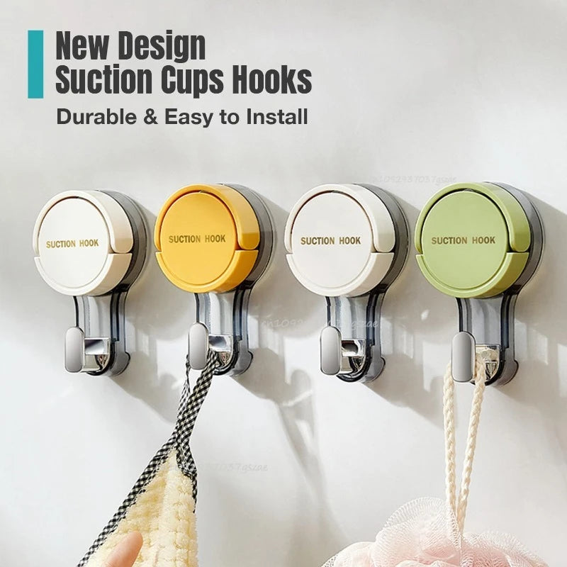 Vacuum Suction Hook Traceless No-Drilling Strong Hold Reusable Waterproof for Bathroom Kitchen Office Door Back Toilet Area Zpaxo