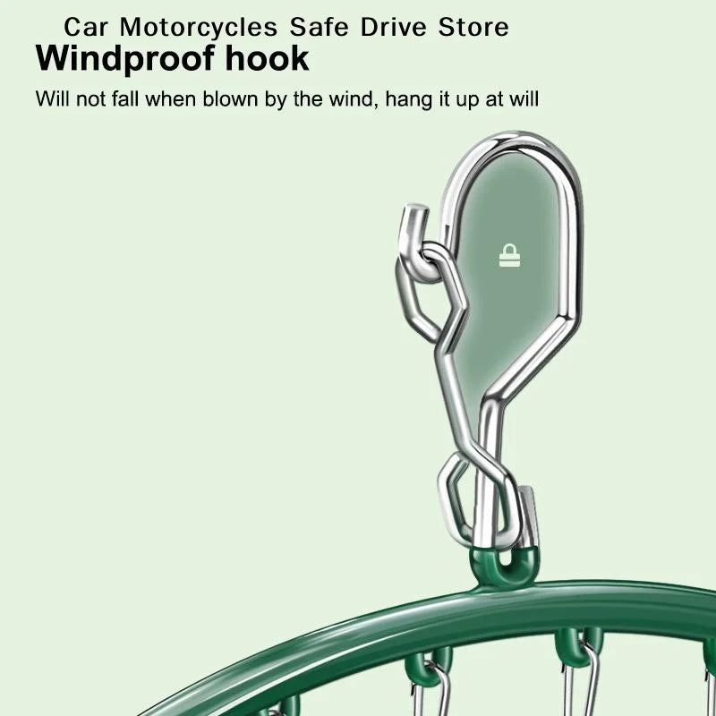 10 Clips Stainless Steel Sock Clip Arc Shaped Windproof Non-slip
