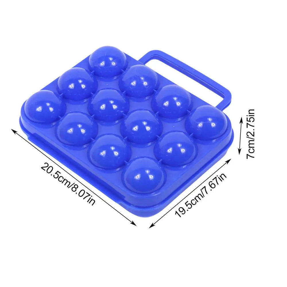 Camping Egg Holder – 2/4/6/12 Grid Portable Storage Box Camping Egg Container Zpaxo 12 Random color