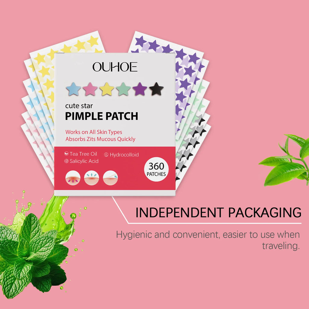 Star Shaped Hydrocolloid Pimple Patches 360pc | Acne Care Acne Pimple Patches Zpaxo