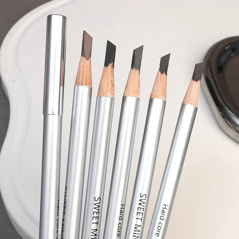 Microblading Eyebrow Pen Makeup Waterproof Lasting Matte Black Brown