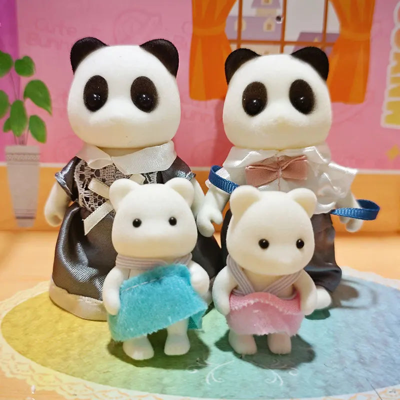 1 12 Simulation Forest Family Doll Accessories Reindeer Panda Zpaxo Panda Family