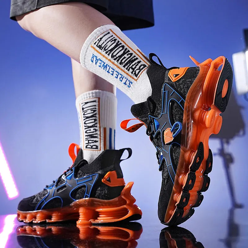 Men's Casual Sneakers Luxury Trainer Shoes Breathable Race Running