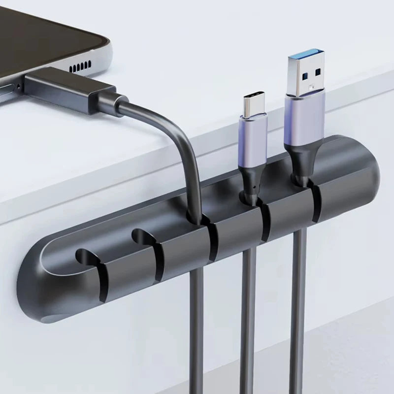 Adhesive Cable Holder Clips Cord Management Wire Organizer For Desktop USB Charging Cable Nightstand Power Cord Headphones Cable Zpaxo