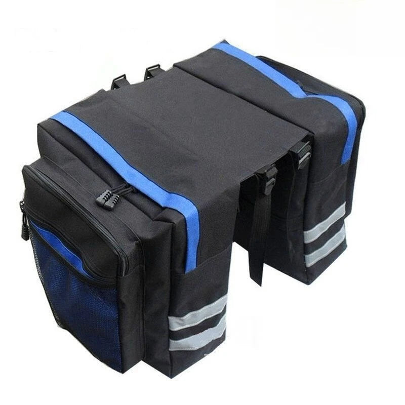 Large Capacity Double Pack Bicycle Mountain Bike Rear Shelf Bag Clothes Hanger Bag Two Pack Bicycle Riding Equipment Accessories Zpaxo