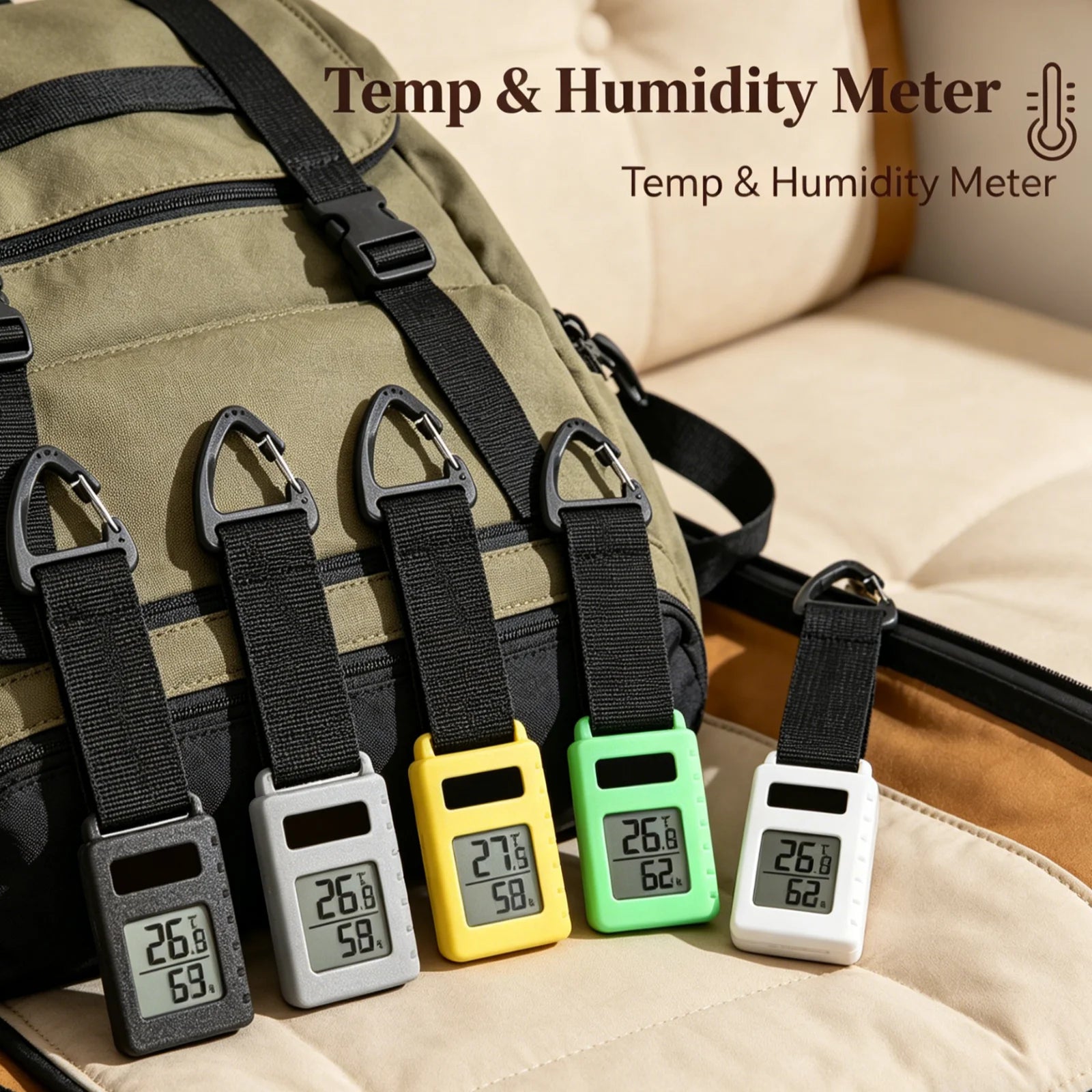 Mini Thermometer Outdoor Temperature Humidity Meter Camping Zpaxo