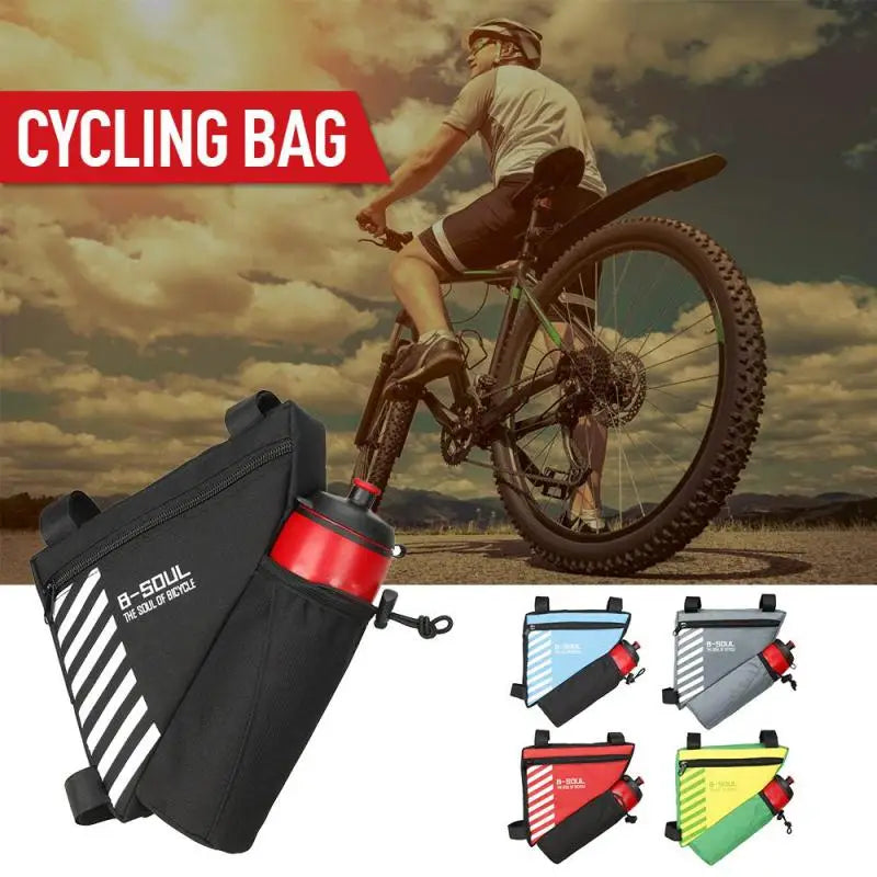 Bicycle Triangle Bag Front Tube Frame Saddle Storage Bag Waterproof Pouch Durable Bike Versatile Durable Bag Bicycle Accessories Zpaxo