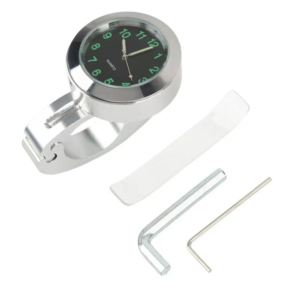 Waterproof Motorcycle Quartz Watch Aluminum Housing Luminous Zpaxo Silver