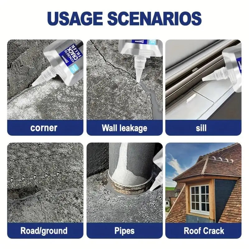 Quick-drying self-leveling concrete repair adhesive | joint sealant for wall/roof/floor Leakproof material outdoor tiles Zpaxo