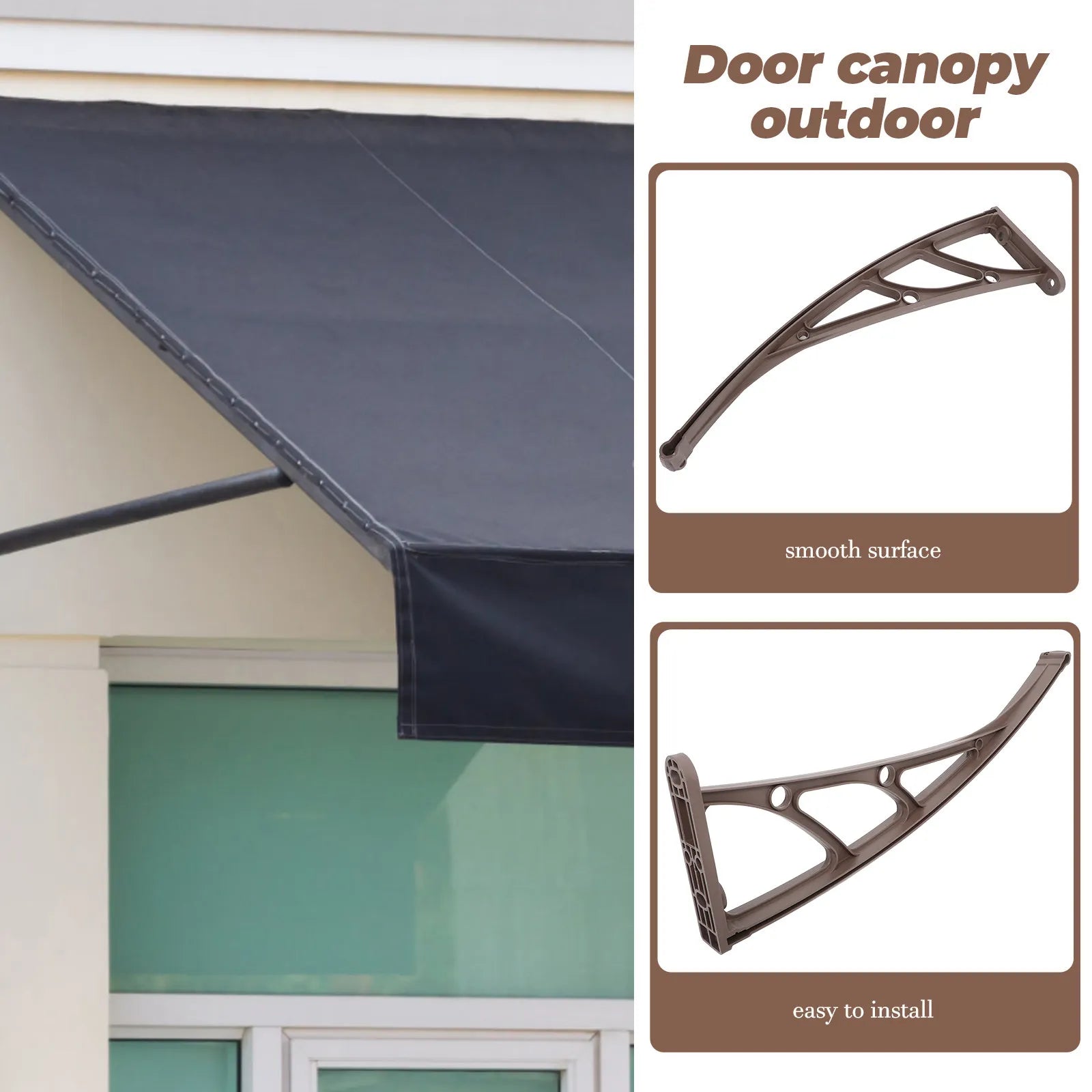 Plastic Steel Awning Bracket Reinforced Upvc Outdoor Door Canopy Patio Window Awning Brackets Heavy Duty Support for Retractable Zpaxo