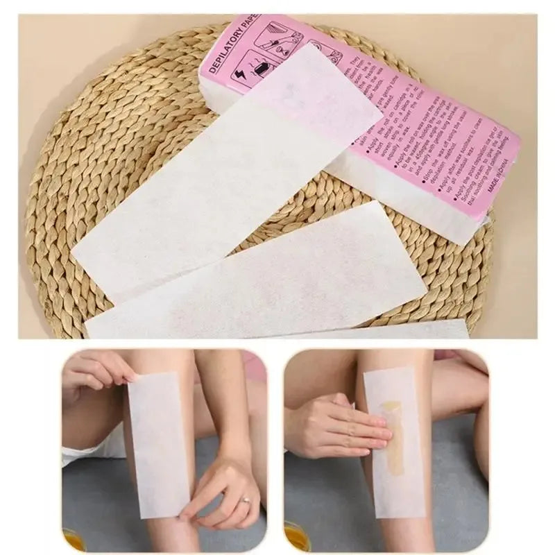 Non-Woven Wax Strips for Hair Removal – 20/50/100 Pcs Wax Hair Removal Strips Zpaxo