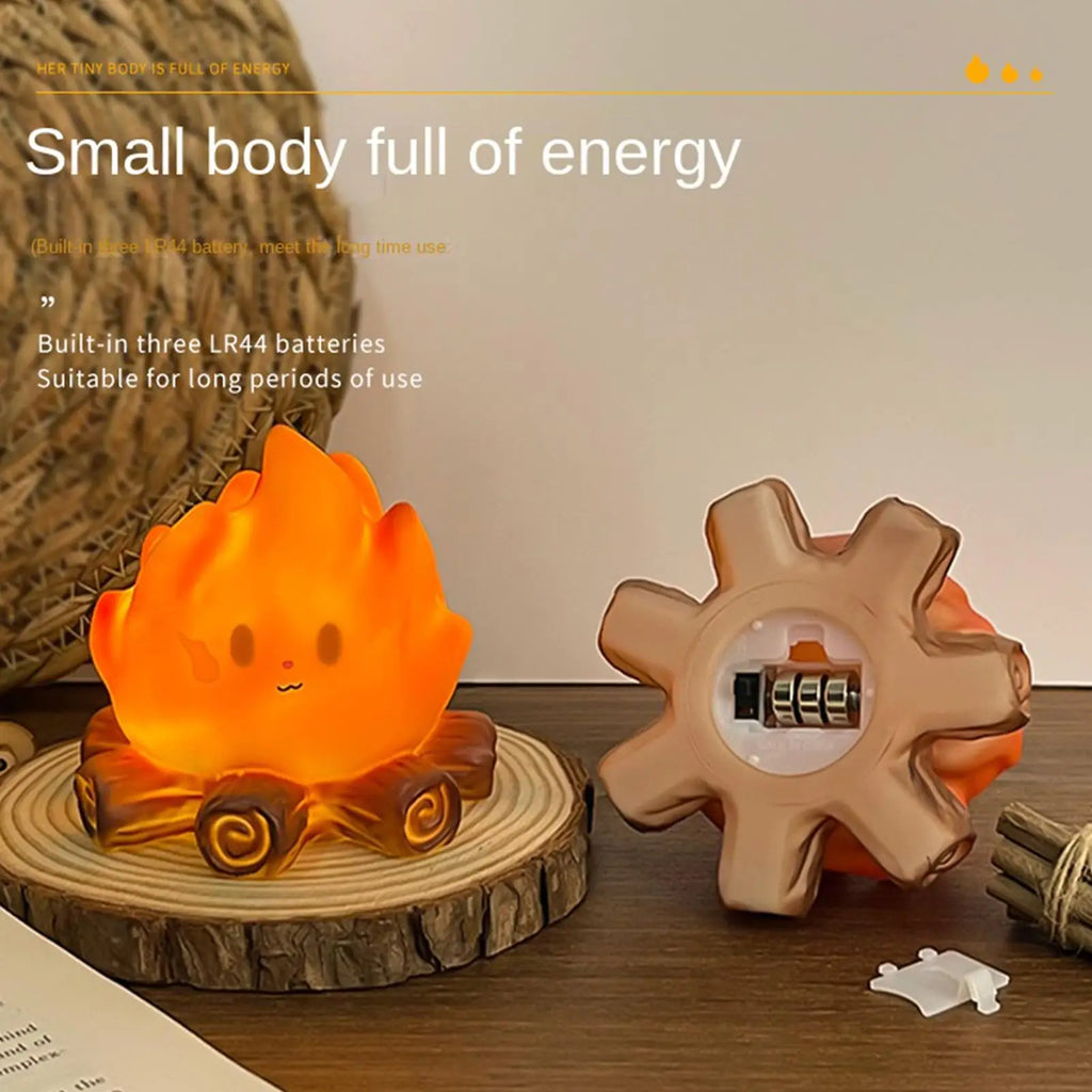 Campfire Night Light Tabletop Lighting Nursery Flame Lights Kids