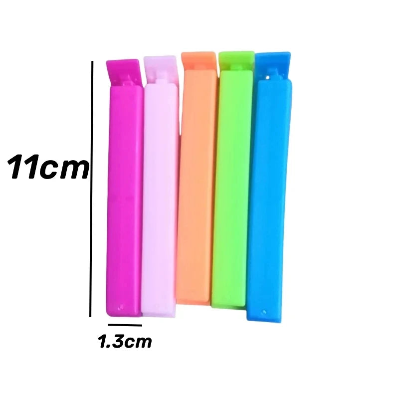 10 Pcs Colorful Sealing Clips Set Freshness Retaining Snack Bag Clamp Moisture Proof Reusable Kitchen Accessory for Plastic Bags Zpaxo