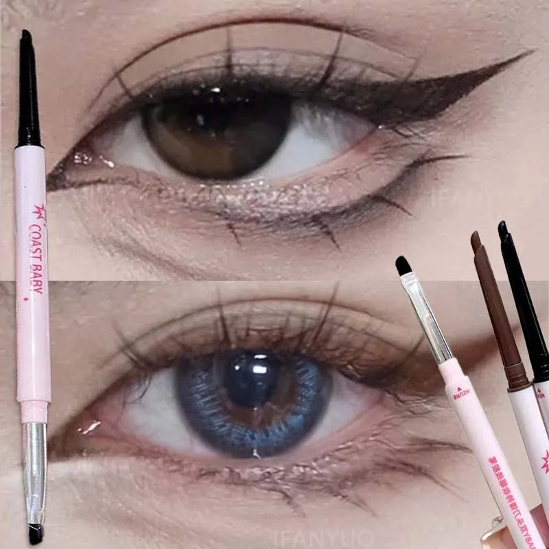 1 Black Brown Eyeliner Gel Pen Long-lasting Waterproof Chocolate