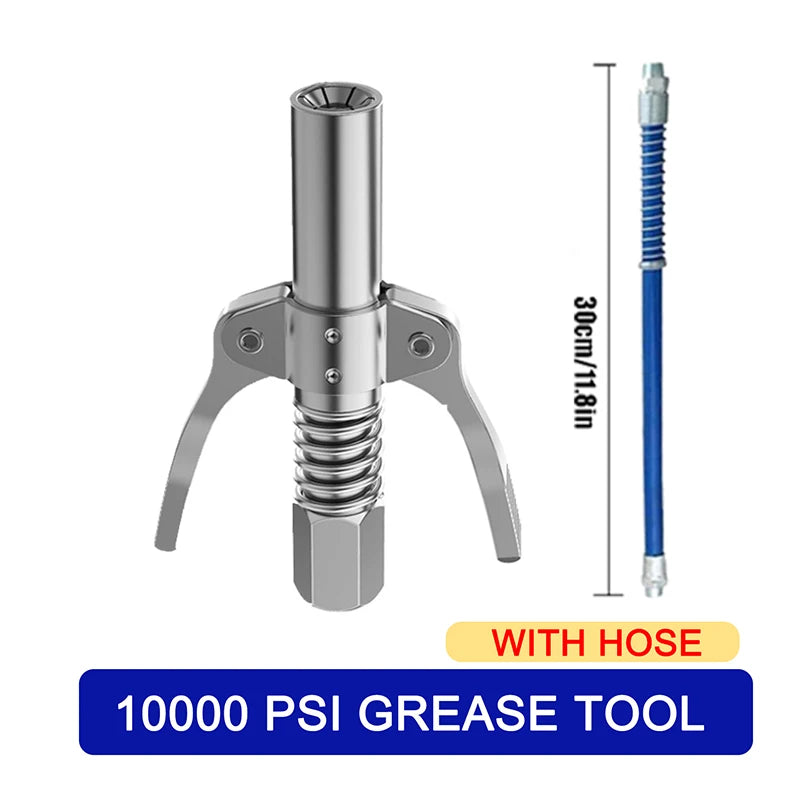 Mini Grease Gun Coupler 10000 PSI – Stainless Steel Lube Tool