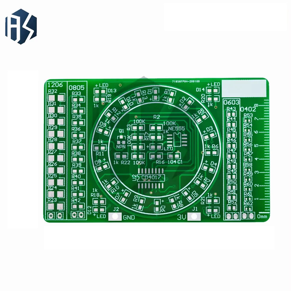 SMD Soldering Practice Kit with FR4 PCB – NE555/CD4017, 10-LED Chaser for Electronic DIY Training Zpaxo