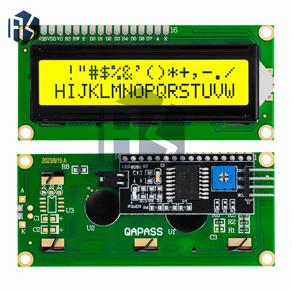 LCD1602+I2C LCD 1602 Module Blue Green Screen PCF8574 IIC I2C LCD1602 Zpaxo