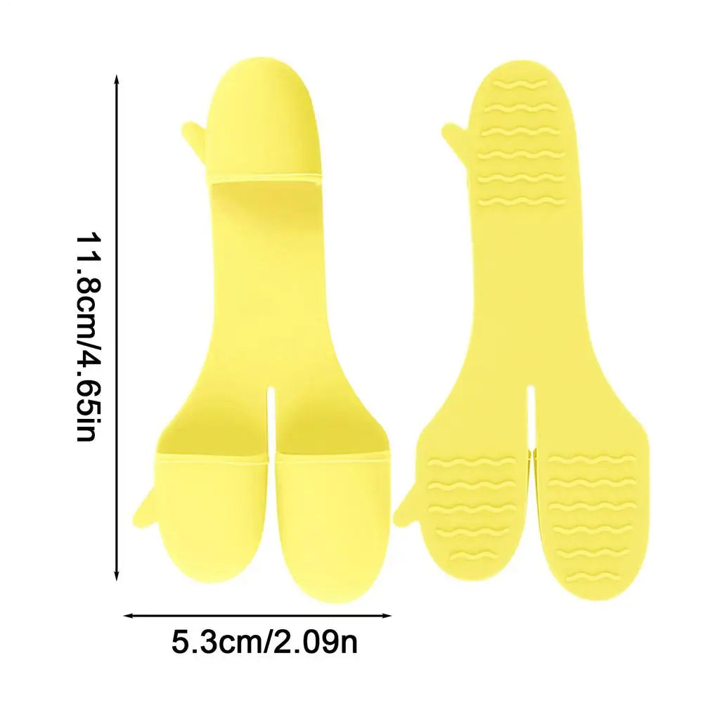Heat Resistant Oven Gloves Anti Slip Silicone Grip 3 Finger Design