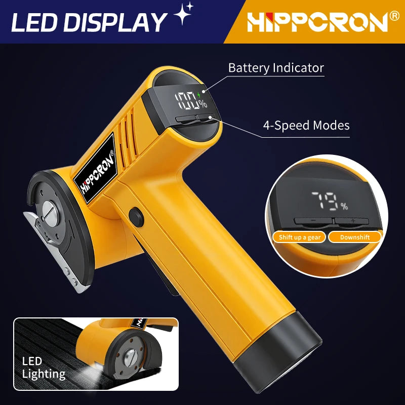 HIPPCRON Cordless Electric Scissors Rotary Cutter Rechargeable