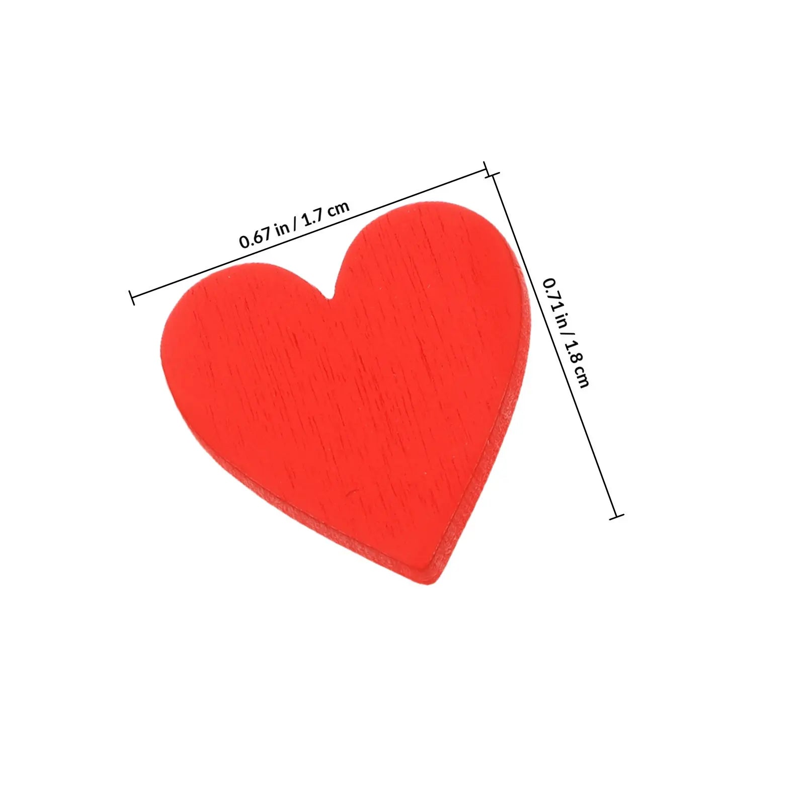DIY Red Heart Wooden Cutouts Valentine's Day Wedding Table