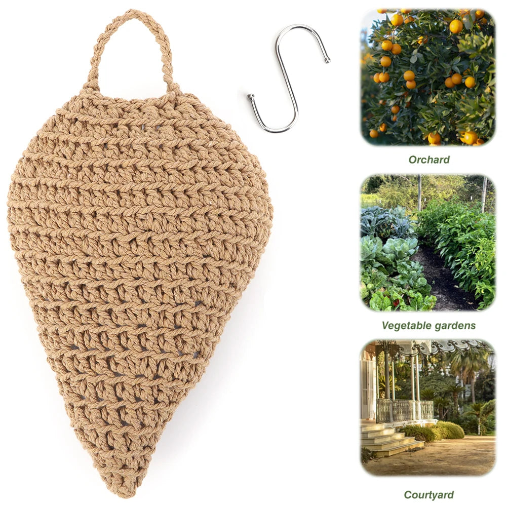 Crochet Wasp Nest Decoy Fake Hornet Nest with Hook Wasp Deterrent Decoy Faux Hornets Nest for Housewarming Gift Zpaxo