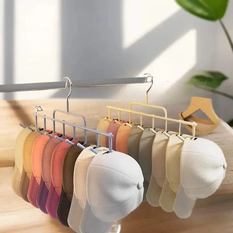 Hat Holder Instagram-style Cap Hanger Hooks Accommodates 8 Caps Dorm Zpaxo