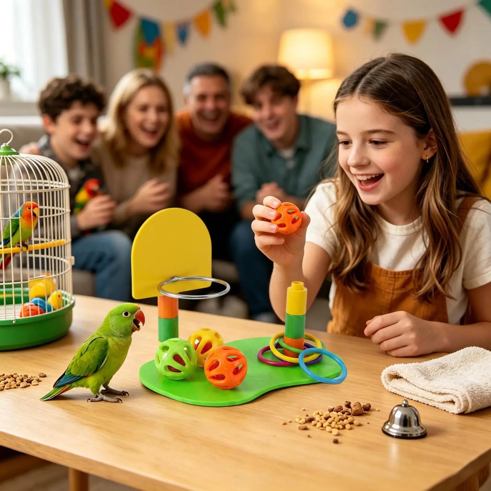 Cockatiel Toys Basketball Hoop Training Enrichment Pet Supplies Rack
