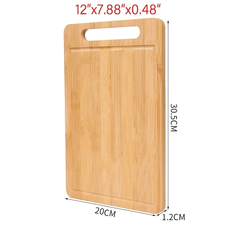 Wooden Cutting Board Kitchen Cutting Board for Meat Totally Bamboo Food Cutting Table Thickened Fruit Vegetable Chopping Panel Y Zpaxo M 30.5CMx20CMx1.2CM