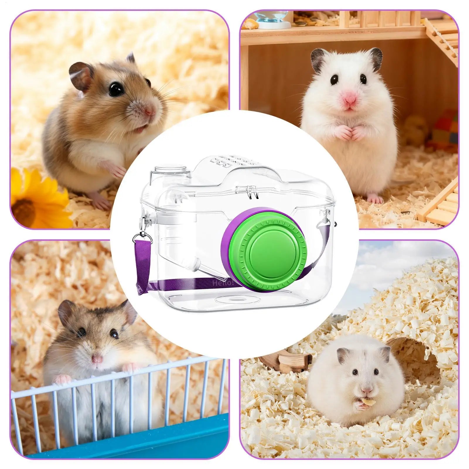 Carrier Small Animals Camera Shape Hamster Carrying Chinchilla Travel