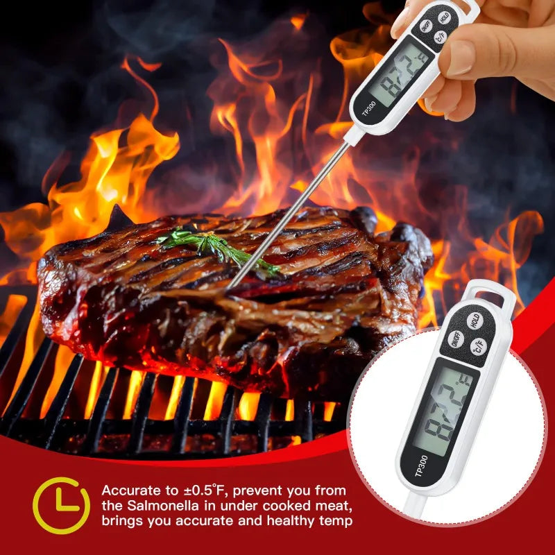 Food Thermometer Probe Type Electronic Kitchen Digital Thermometer for Meat Milk Cooking Food BBQ TP300 Temperature Gauge Tool Zpaxo