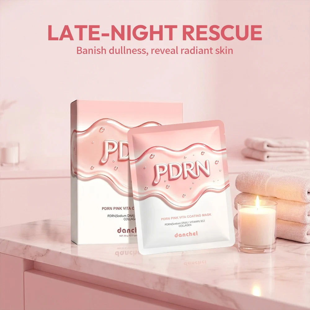 Korean Salmon DNA PDRN Mask Pink Vita Coating Sheet Mask Hydrate Firm Balance Glass Skin Facial Care Mask Zpaxo