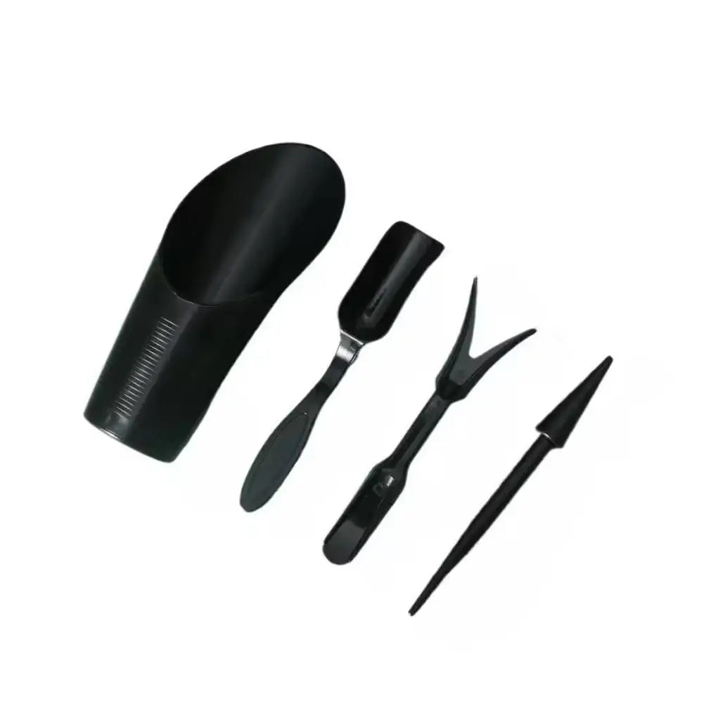 4-Piece Mini Garden Tool Set for Succulents & Potted Plants Mini Garden Tool Set Zpaxo black