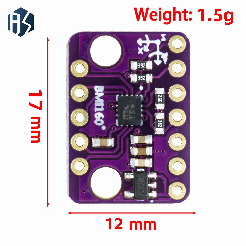 BMI160 6DOF IMU Module - High-Precision 3-Axis Accelerometer & Gyroscope Sensor with SPI/I2C for Drone/Robotics Motion Tracking Zpaxo