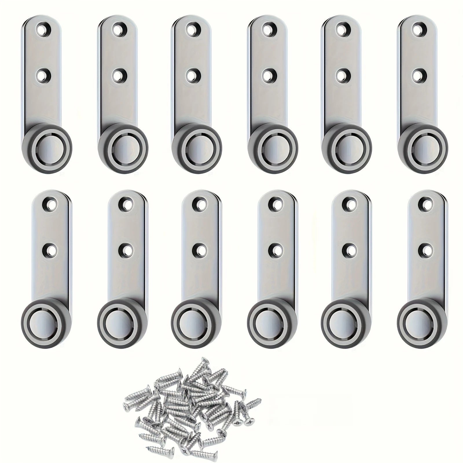 Heavy-duty Silent Sliding Door Wheels 4 Rollers 8 Screws Metal Zpaxo
