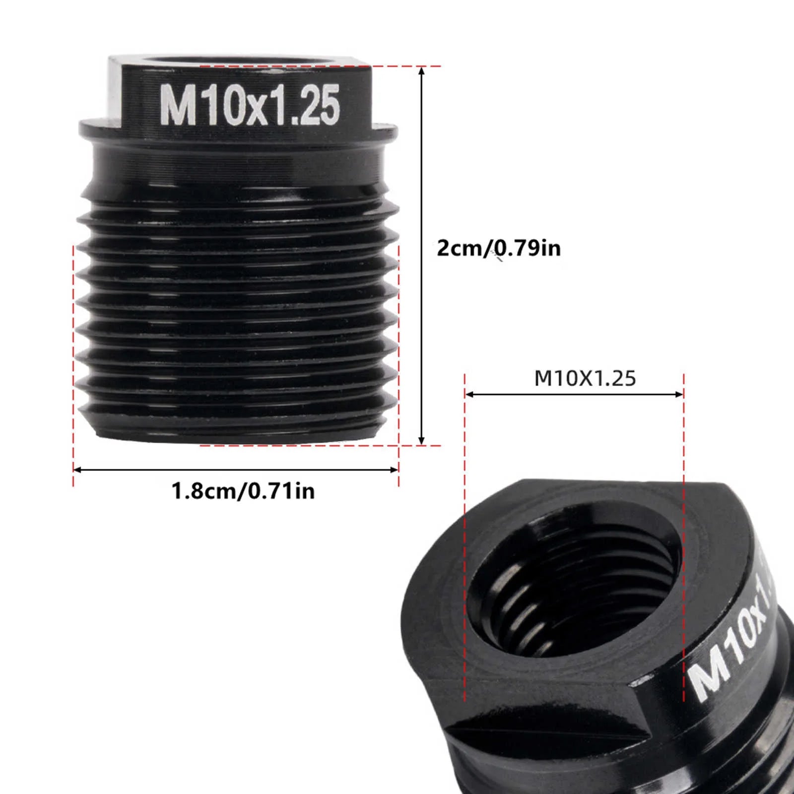 Aluminum Alloy Gear Shift Knob Adapter M8x1 25 M10x1 5 M12x1 M14x1