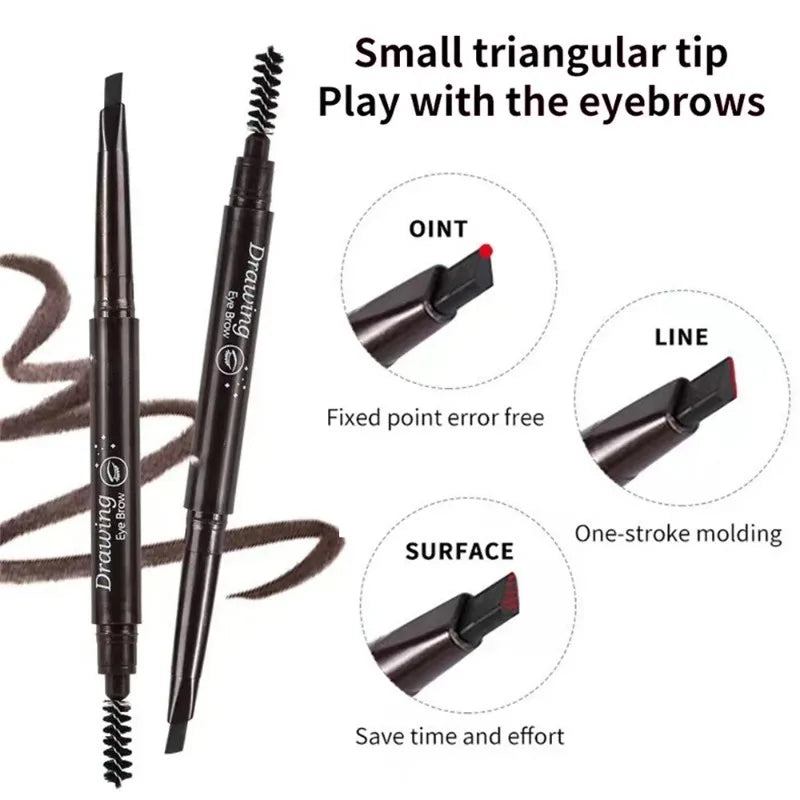 Double-headed Eyebrow Pencil Extremely Fine Waterproof Enhancers Long