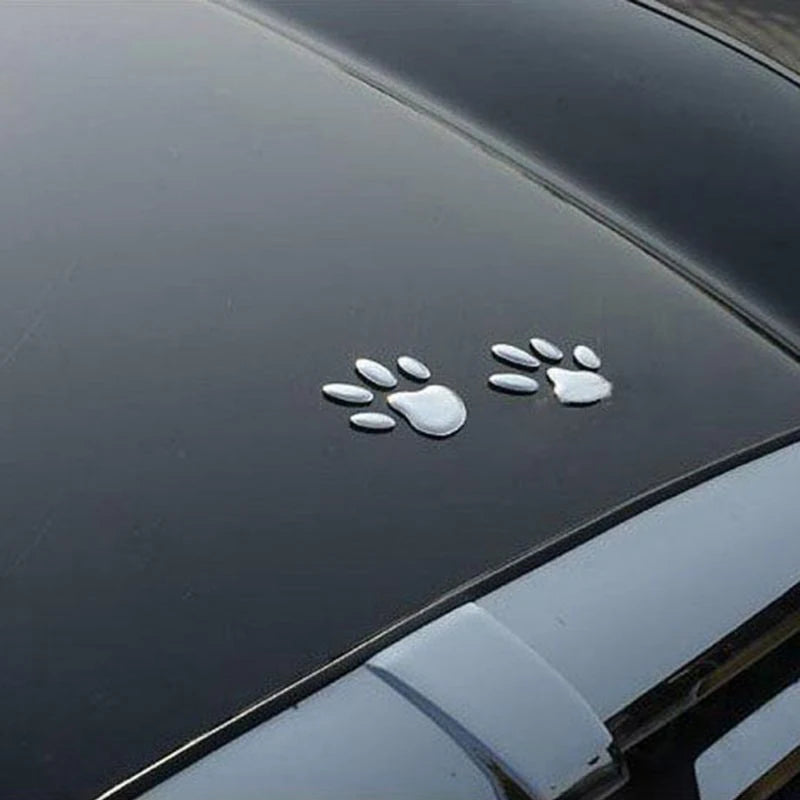 3D Paw Print Car Sticker – Dog & Cat Foot Decal Sheet