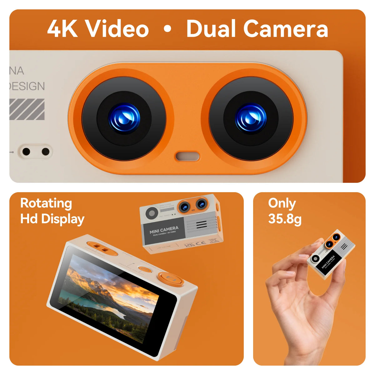 G9 Palm-Sized Mini Digital Camera 1.97inch Screen with Flashlight Multiple Filters Keychain Portable Digital Camera For Gift NEW Zpaxo