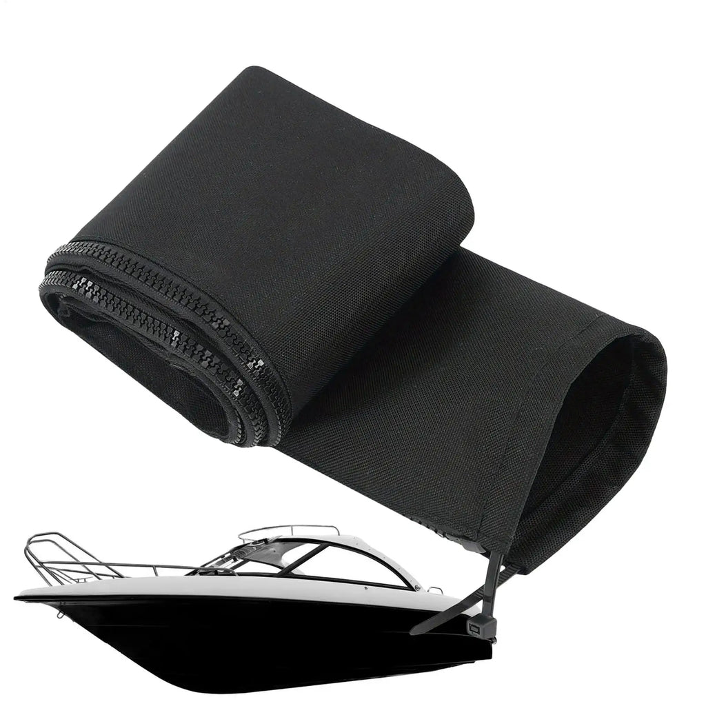 Outboard Rigging Sleeve Zippered Wire Protector Black Trolling Motor