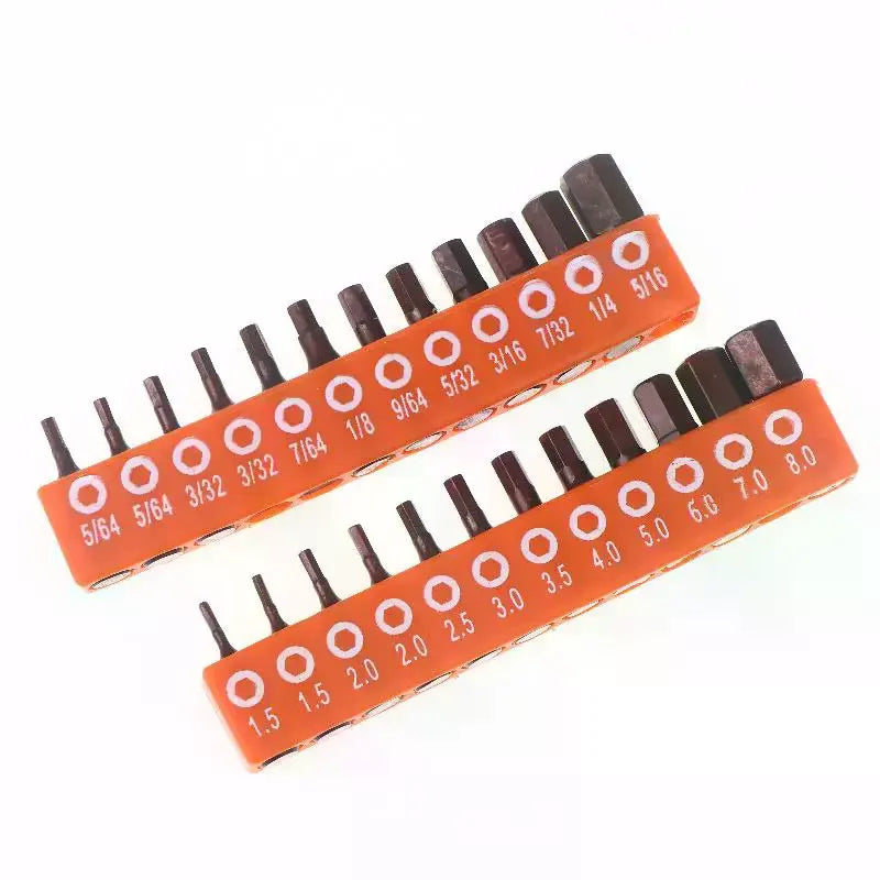 12 24 Hexagonal Screwdriver Bit Hex Shank Magnetic Safety Storage Zpaxo