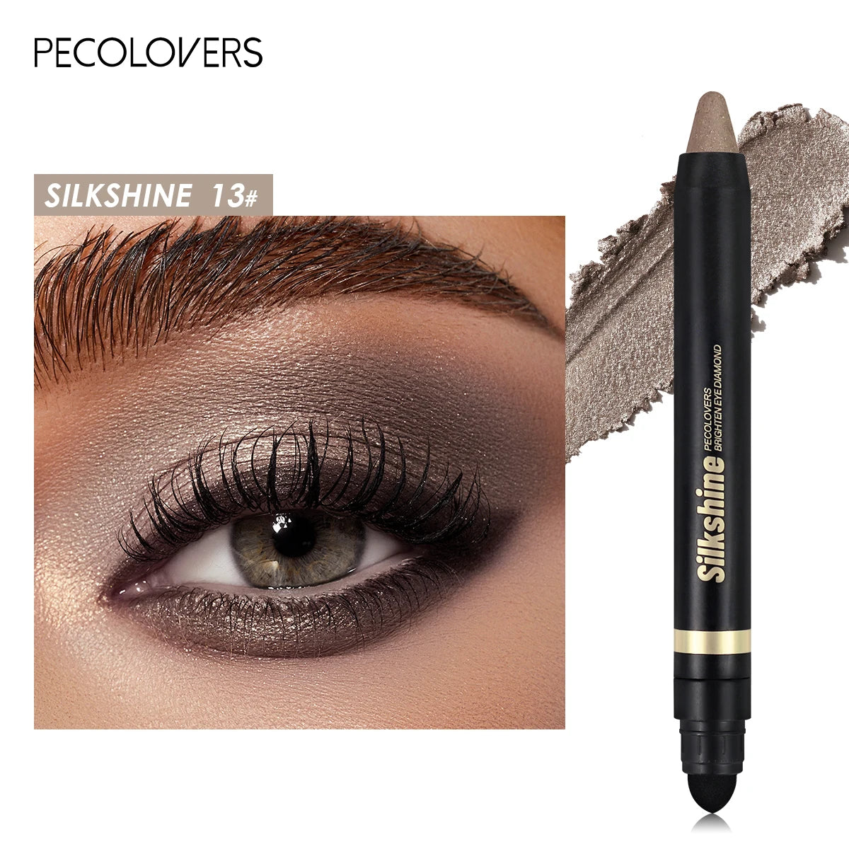 Smoky Eyeshadow Pencil Stick Waterproof Pearlescent Metallic Glitter Eye Shadow Highlighter Pen Makeup Tool Zpaxo 13