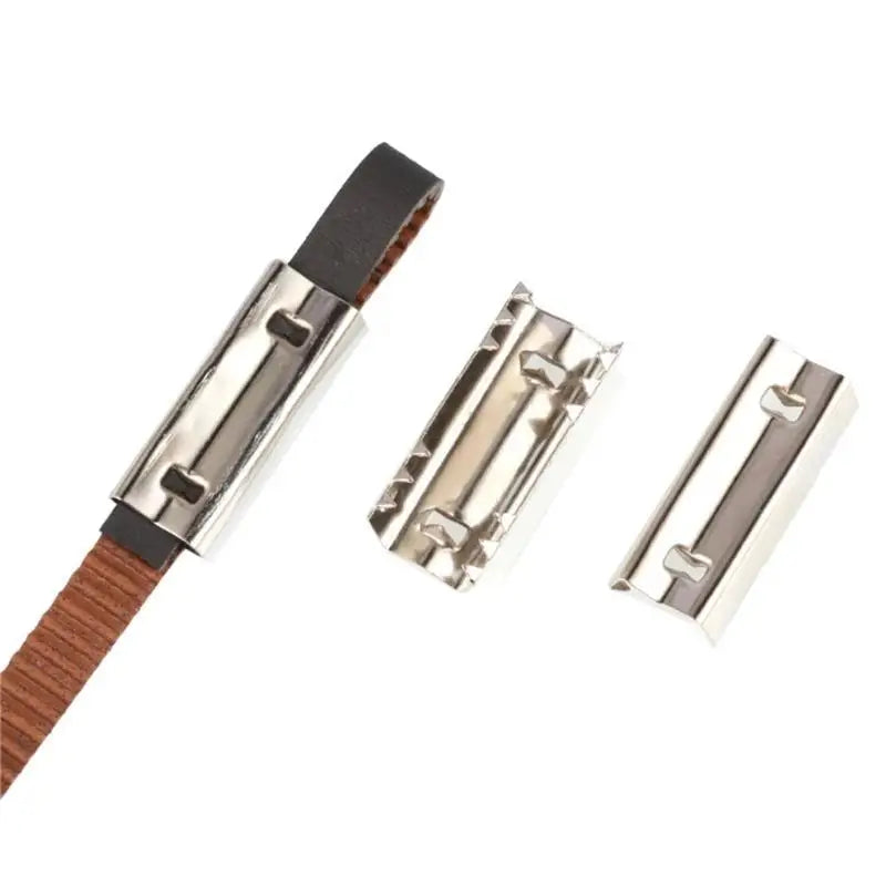 652F 3D Printer Belt Stainless Steel Serrated Clips Open-end Timing Zpaxo