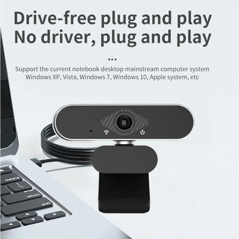 Wodexun 1080P Webcam With Microphone USB HD Digital Web Camera 150° Wide Angle Laptop Computer Webcast Zoom YouTube Zpaxo