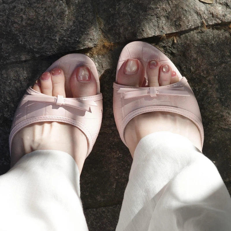 Women's Fish Mouth Open Toe Comfortable Heel Slippers Summer Women Zpaxo Pink 39