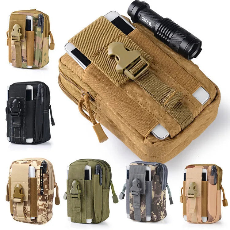Molle Pouch Belt Waist Men Small Pocket Survival Tool Bag Running