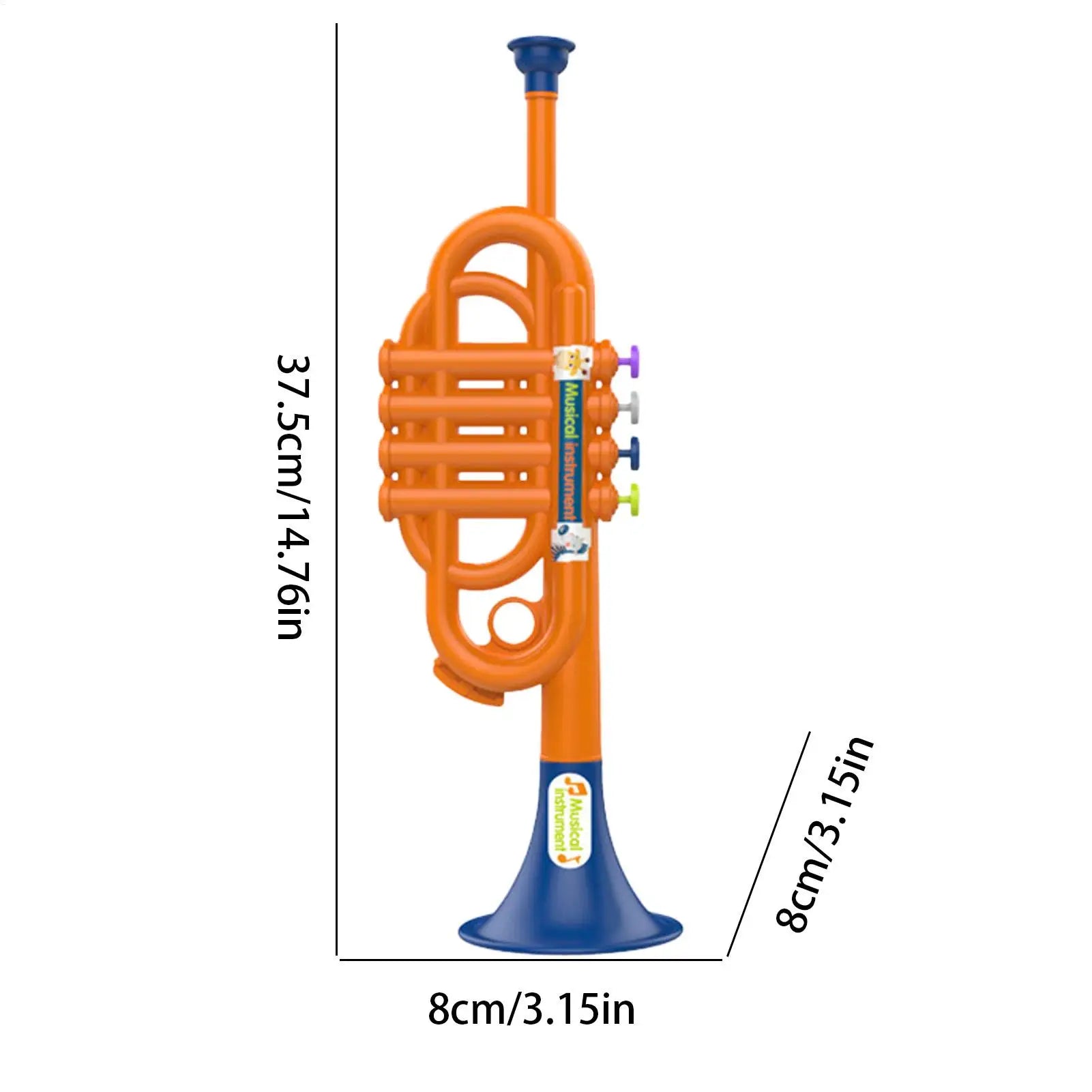 Trumpet Toy for Kids Boys Educational Simulated Trumpet Instruments Toy Children's Early Childhood Musical Instrument for Boys Zpaxo